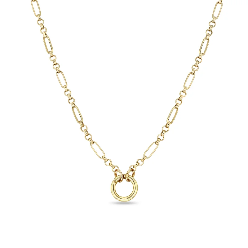 Best-Selling Jewelry Now Available At Special Deals 14k Medium Paperclip Rolo Chain Round Enhancer Necklace