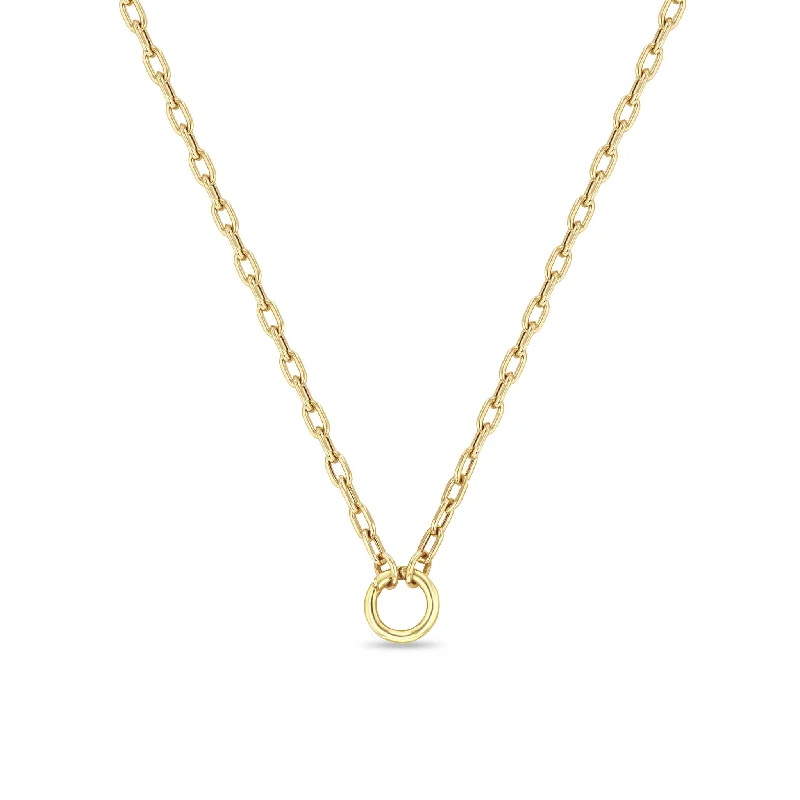 Must-Have Jewelry Pieces At Reduced Prices 14k Gold Medium Square Oval Chain Round Enhancer Necklace