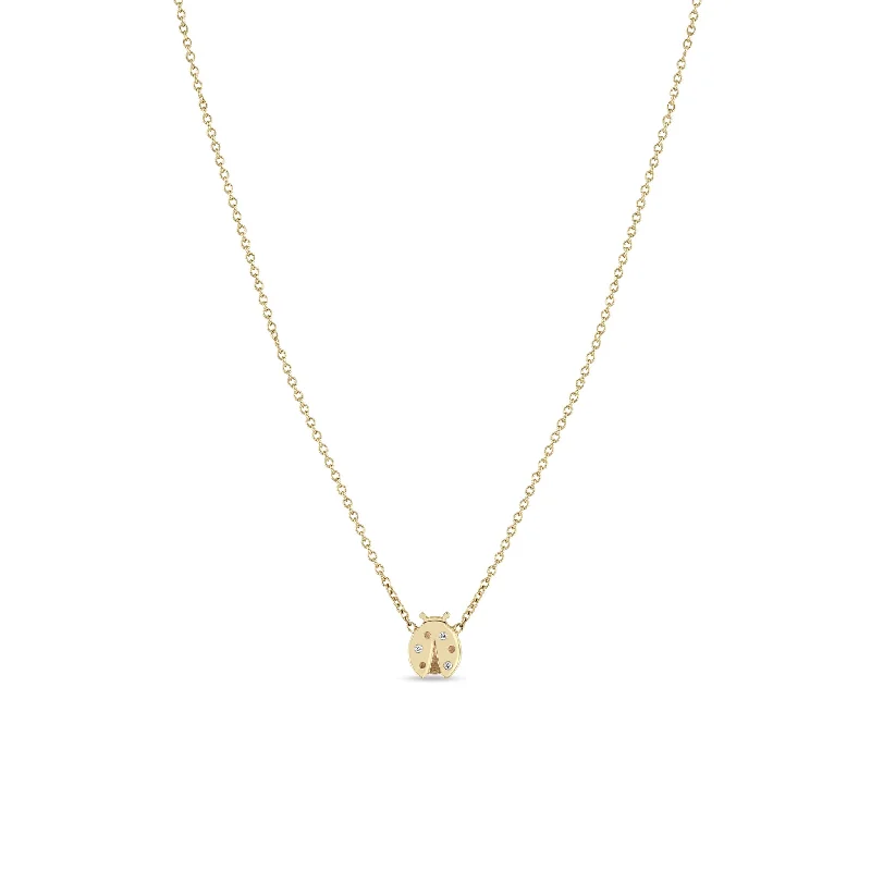 Personalized Jewelry Sale – Meaningful Gifts At Great Prices 14k Midi Bitty Diamond Ladybug Necklace
