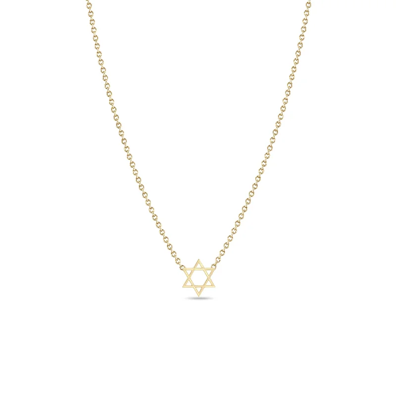 Discounted Jewelry For A Glamorous Look 14k Midi Bitty Star of David Necklace