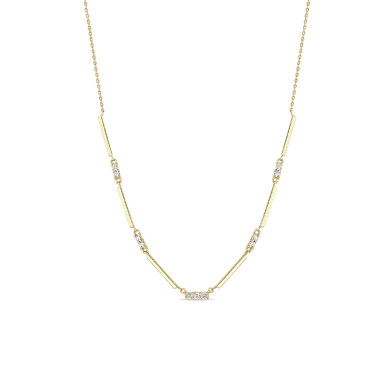 Shop High-Quality Jewelry At Jaw-Dropping Discounts 14k Mixed Gold & Diamond Bar Station Necklace Shop High-Quality Jewelry At Jaw-Dropping Discounts 14k Mixed Gold & Diamond Bar Station Necklace