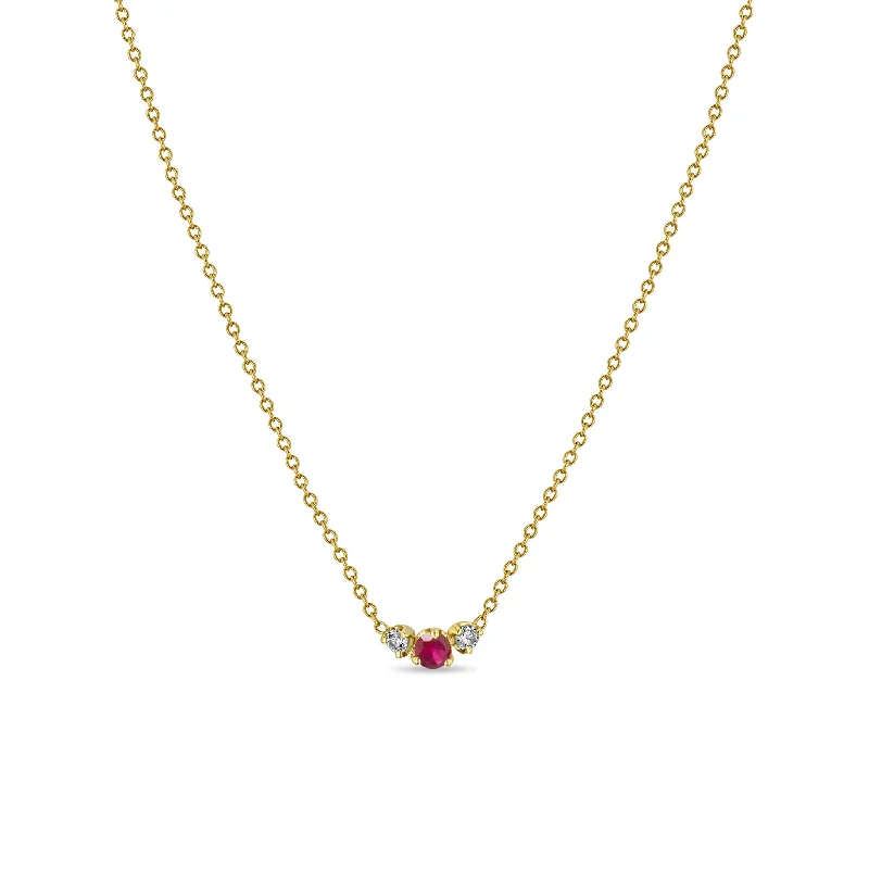 Exclusive Jewelry Sale – Grab Timeless Pieces Now 14k Mixed Prong Ruby & Diamond Trio Necklace Exclusive Jewelry Sale – Grab Timeless Pieces Now 14k Mixed Prong Ruby & Diamond Trio Necklace