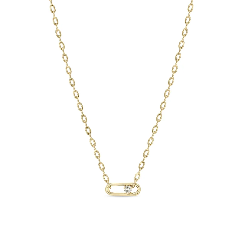 Flash Deals On Fine Jewelry – Shop Before It's Gone 14k Nested Diamond Large Paperclip Link Square Oval Chain Necklace