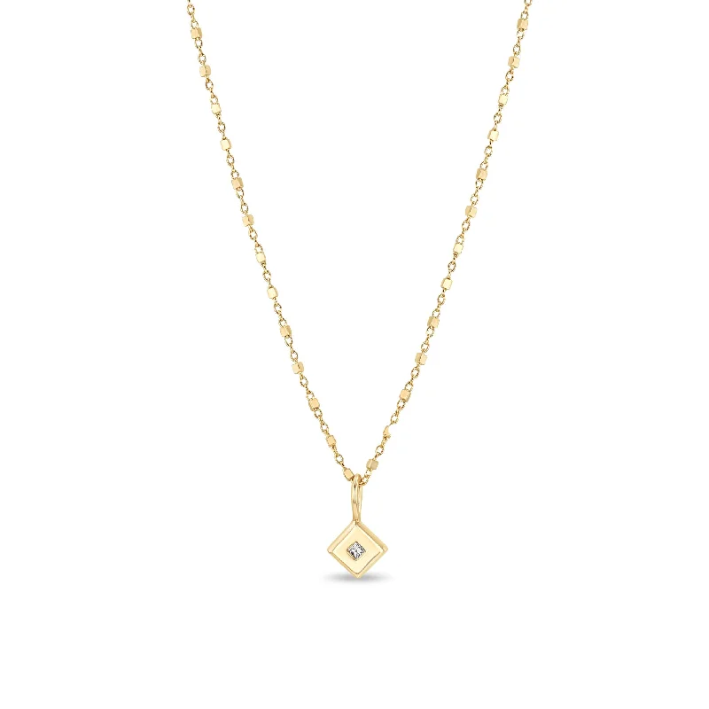 Don't Miss Our Biggest Jewelry Sale Of The Season 14k Princess Diamond Nugget Pendant Necklace