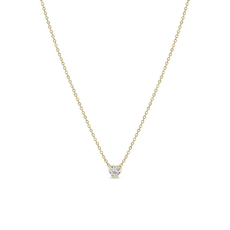 Shop Elegant Jewelry At Unbeatable Prices 14k Prong Heart Shaped Diamond Necklace