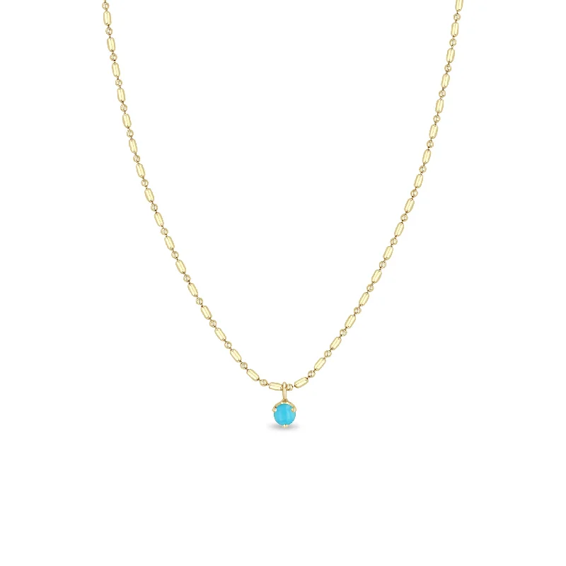 Flash Sale On Elegant Jewelry – Don't Miss Out 14k Turquoise Pendant Tube Bar Chain Necklace