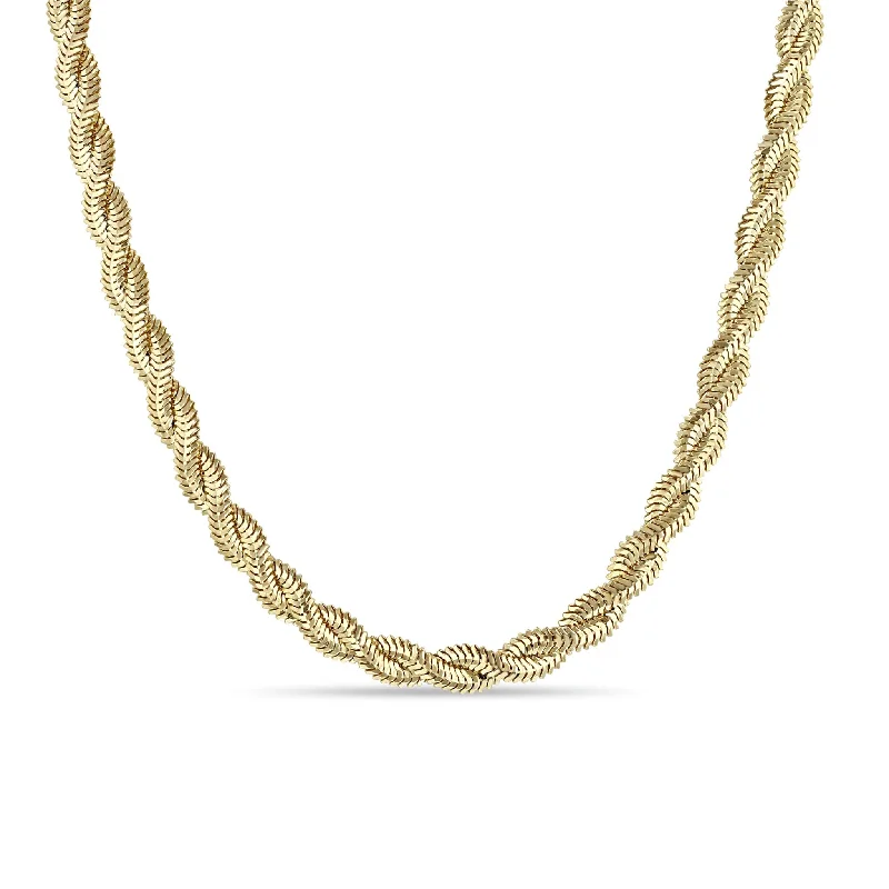 Save On Luxury Jewelry Pieces – Limited-Time Offers 14k Gold Twisted Snake Chain Necklace