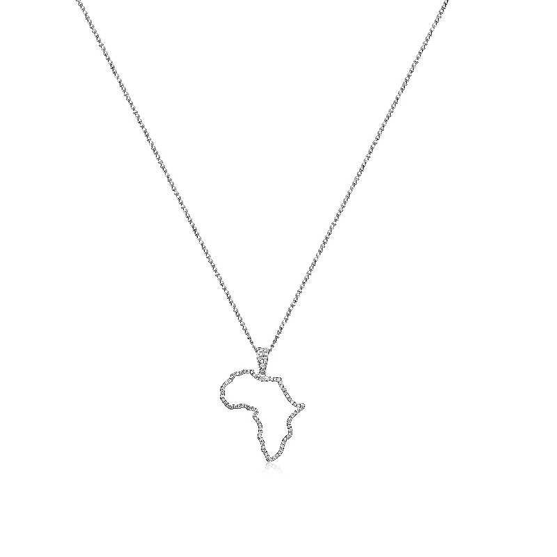 Adjustable Charm Bracelets For A Perfect Fit African Map Outline Diamond in 18K Gold