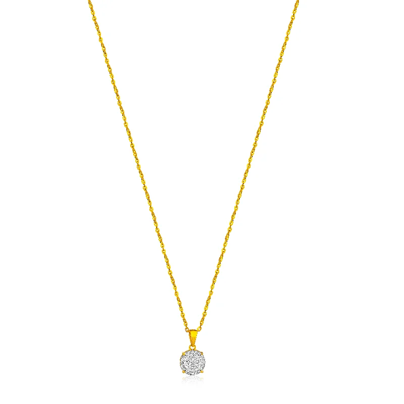 Eco-Friendly Sustainable Jewelry For Conscious Buyers Ava Round Natural Diamond Pendant in 18K Gold