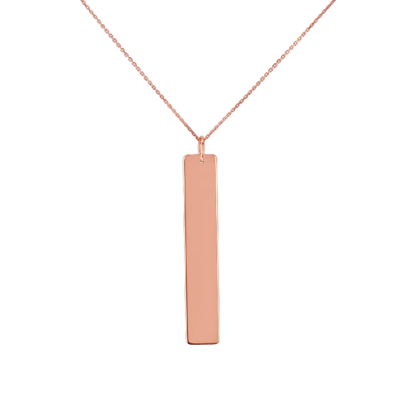 Modern Statement Jewelry For Bold Styling Bar Name Plate Necklace