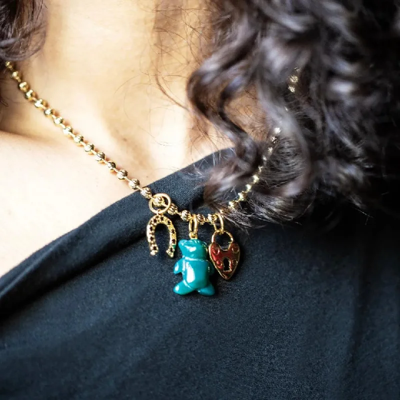 Clearance Sale On High-End Jewelry Collections Beary Lucky Charm Necklace