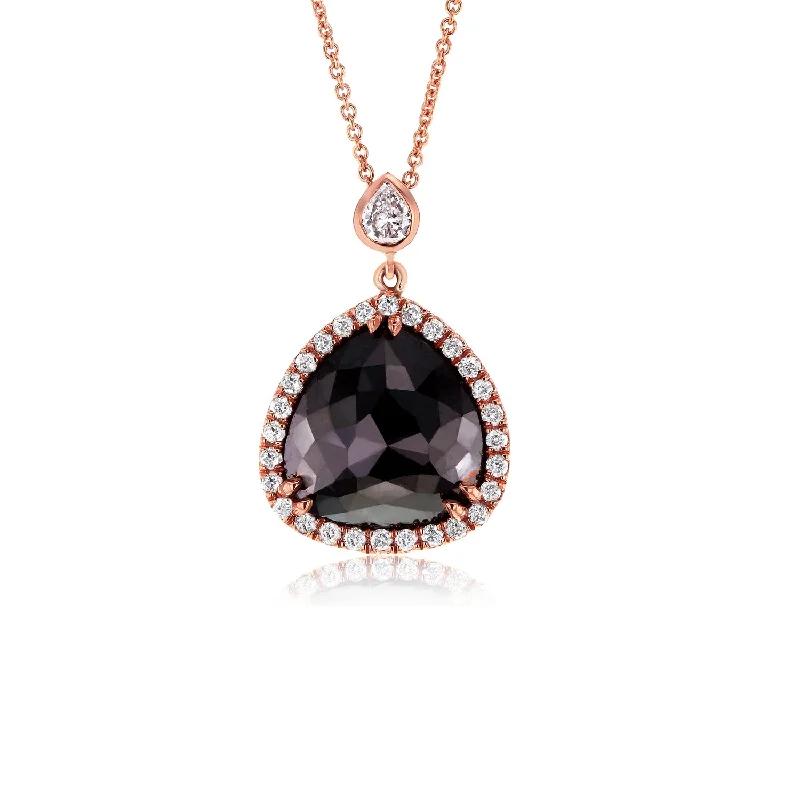 Discover Unique Jewelry With Special Limited-Time Offers Black & Rose 5ct.tw Pear Pendant