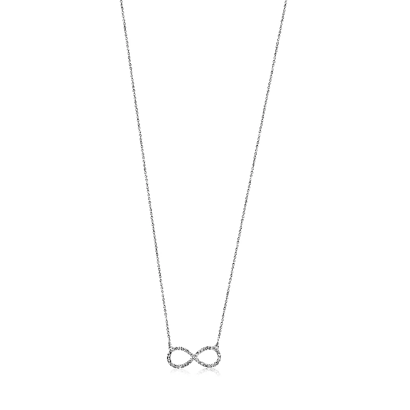 Shop High-Quality Jewelry At Jaw-Dropping Discounts BOZ Infinity Diamond Necklace in 18K Gold