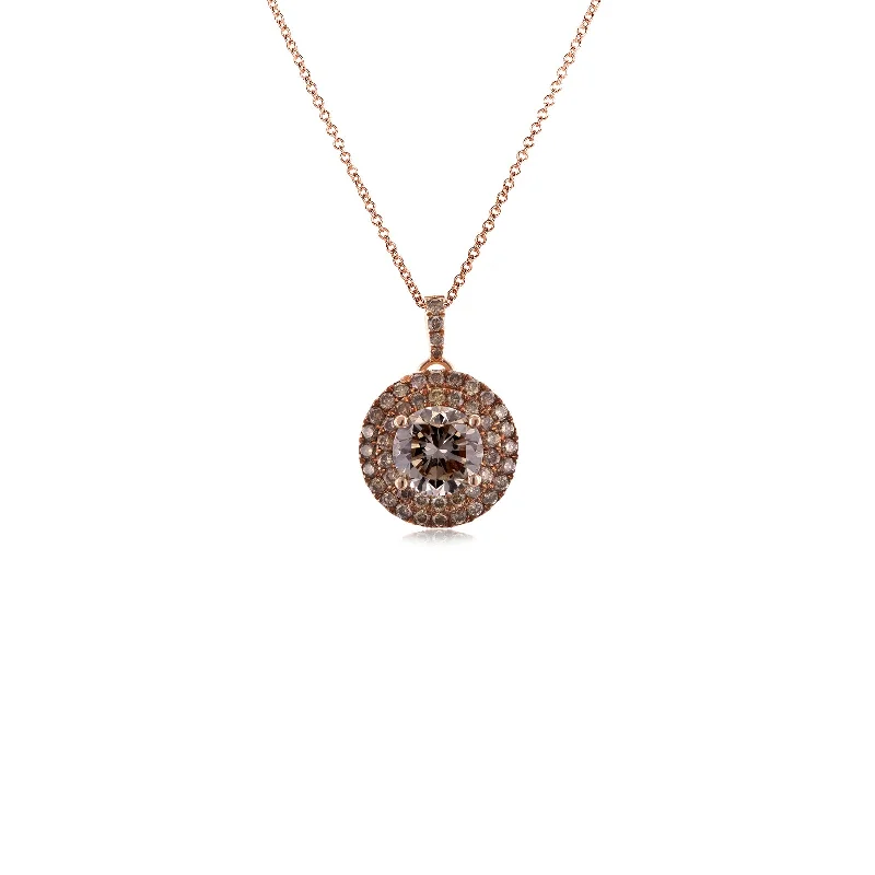 Luxury Meets Affordability – Jewelry Sale Live Now Brown & Champagne Diamond Rose Gold Necklace Luxury Meets Affordability – Jewelry Sale Live Now Brown & Champagne Diamond Rose Gold Necklace