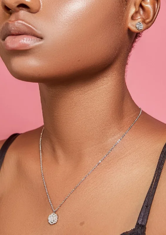 Grab Your Favorite Jewelry At The Lowest Prices Camellia Necklace and Earrings Set