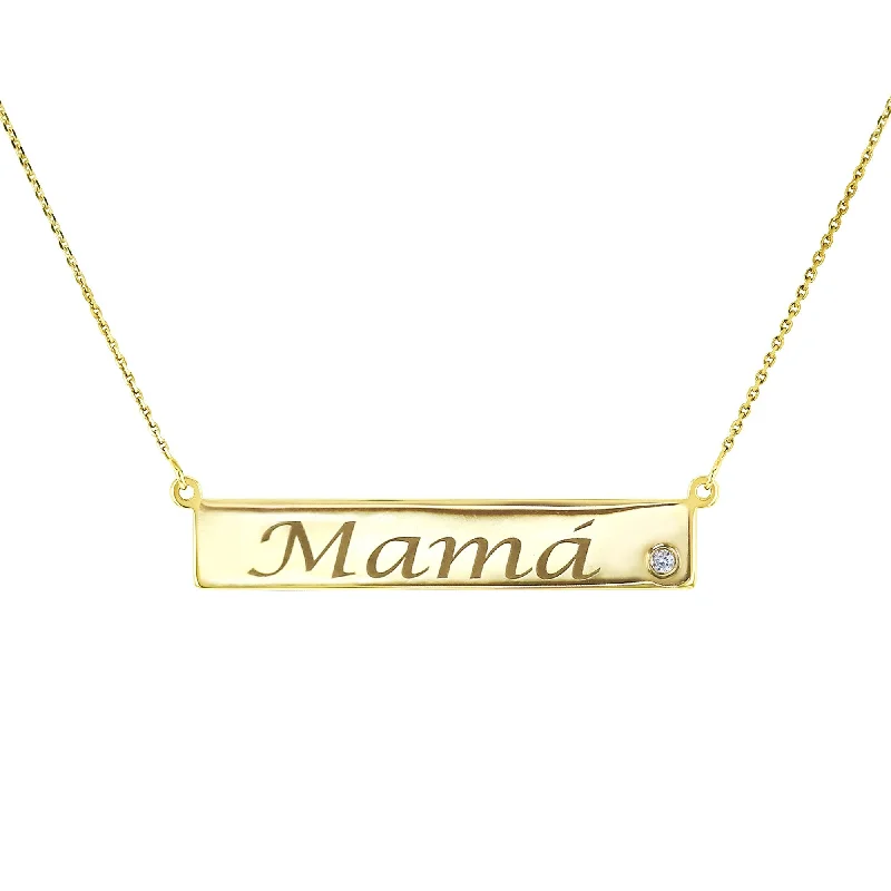 Exclusive Jewelry Discounts – Shop Now For Savings Custom Diamond Accented Gold Name Plate Necklace