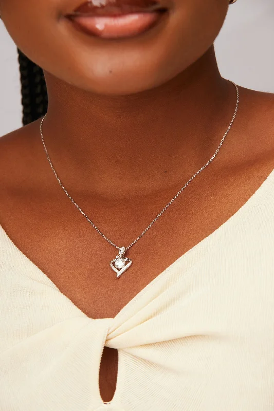 Affordable Luxury Jewelry For Every Occasion Desiree Heart Moissanite Necklace in 925 Sterling Silver