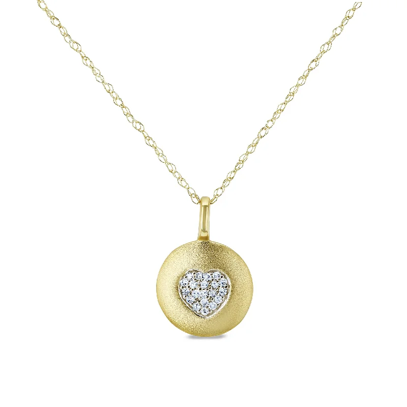 Limited-Time Jewelry Sale – Elegant Styles At Less Diamond Accented Heart Tag Necklace, 10k Yellow Gold, 18in