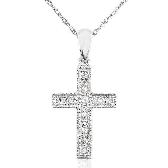 The Perfect Jewelry Piece At The Perfect Price Diamond Cross Pendant 1/6 carat (ctw) in 14K Gold (18" Chain)