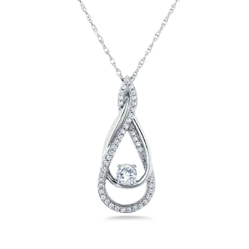 Fine Jewelry, Limited-Time Offers Available Diamond Looping Pendant and Chain 1/4ct TDW in 10k Gold