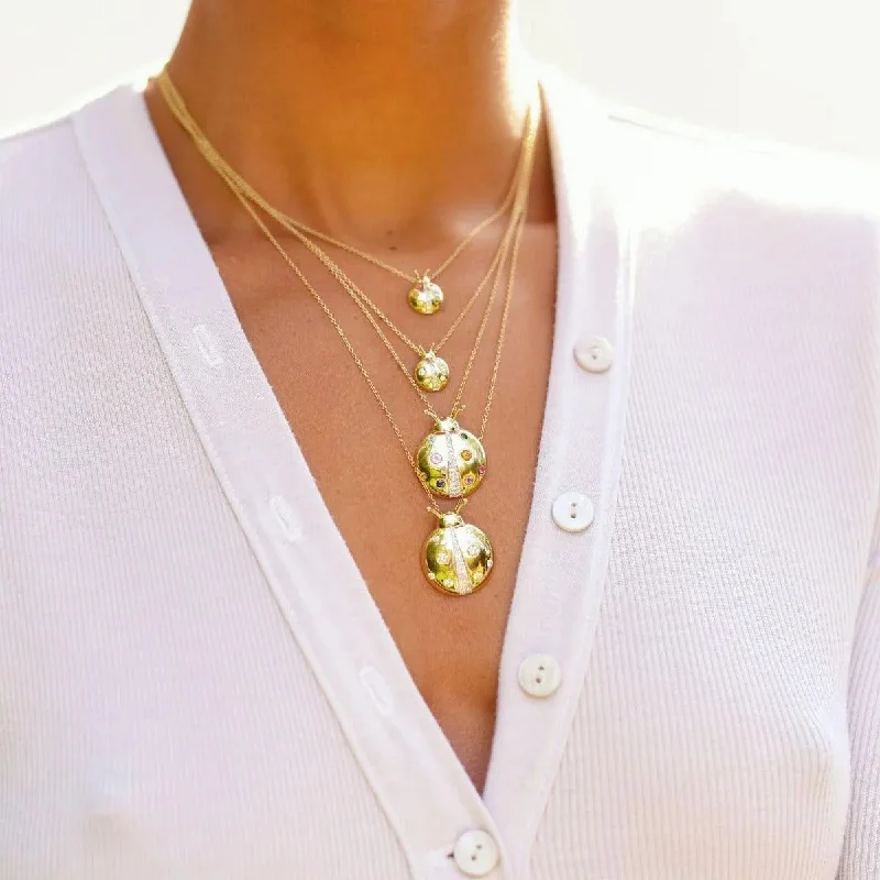 Premium Diamond Jewelry At Once-In-A-Lifetime Discounts Diamond Mama Ladybug Necklace