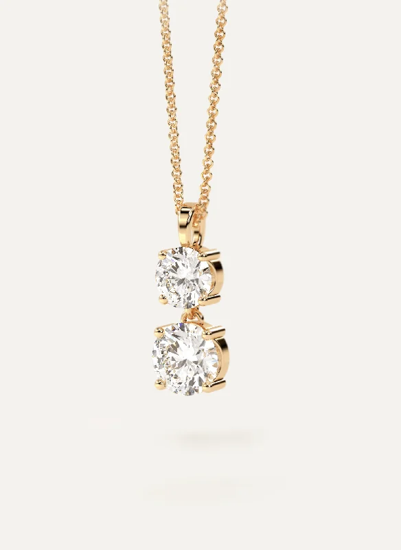 Your Dream Jewelry At Dream Prices Duo Diamond Drop Pendant Necklace