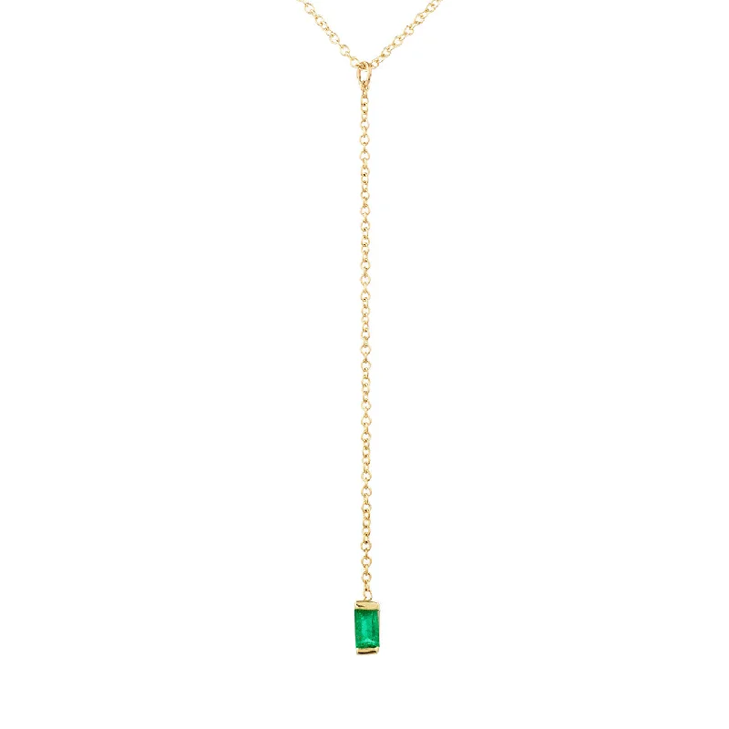 Sparkle More For Less – Jewelry Sale Happening Now Emerald Lariat, Baguette