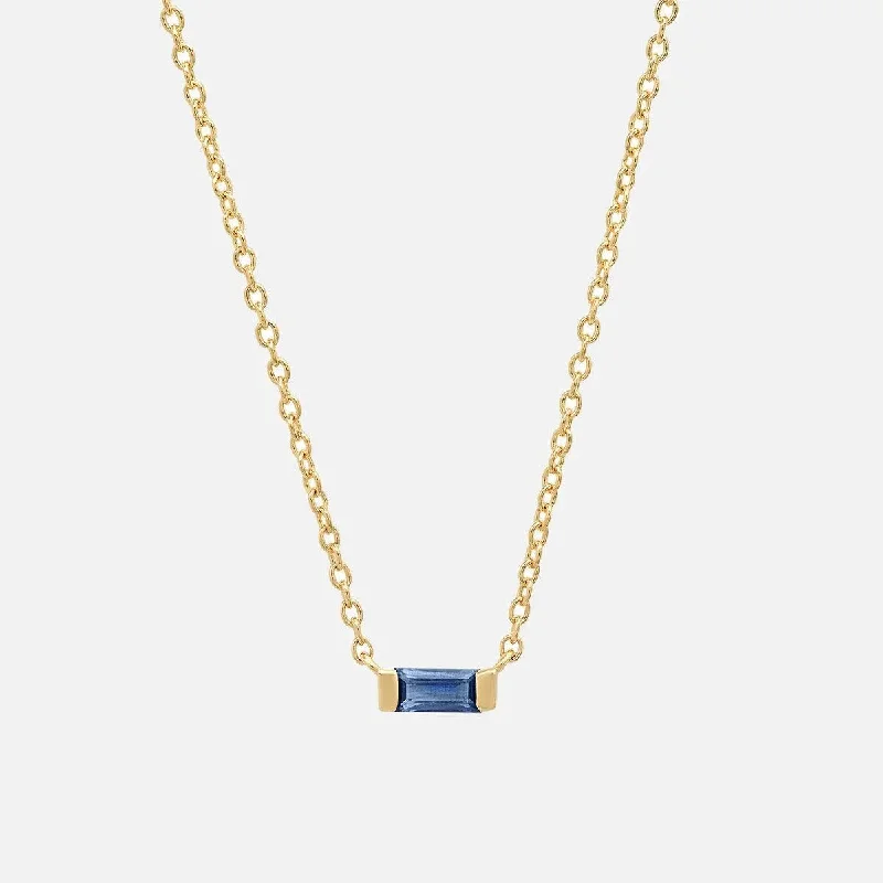 Elevate Your Jewelry Collection With Limited-Time Savings Solitaire Gemstone Baguette Necklace