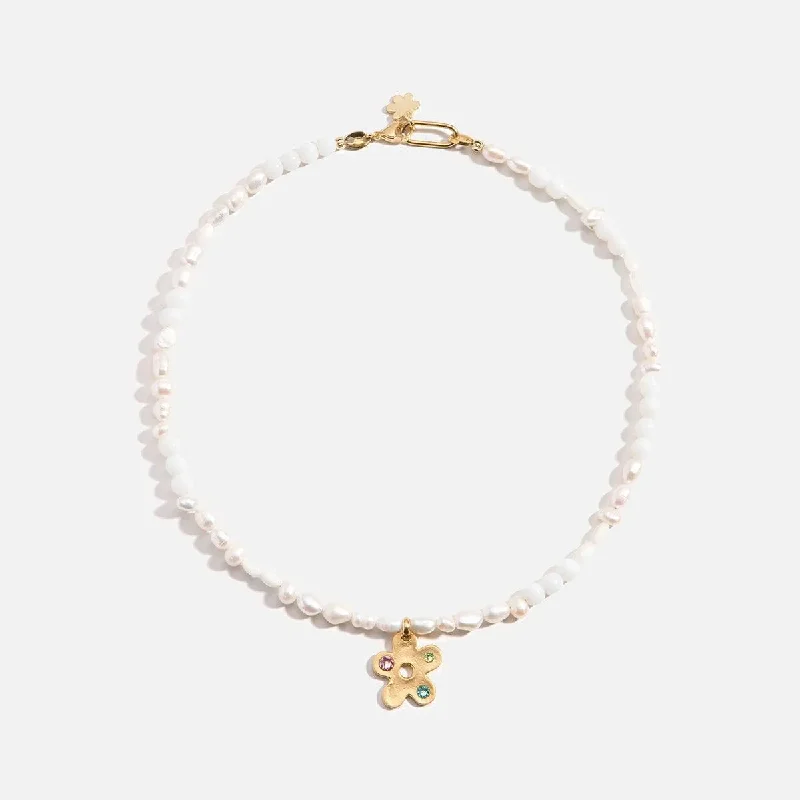 Exclusive Gemstone Jewelry Markdowns – Shop Now Flower Pow Pow Pearly Necklace