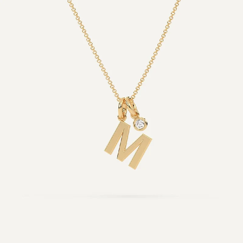Personalized Engraved Jewelry For Meaningful Gifts Initial Letter M Necklace