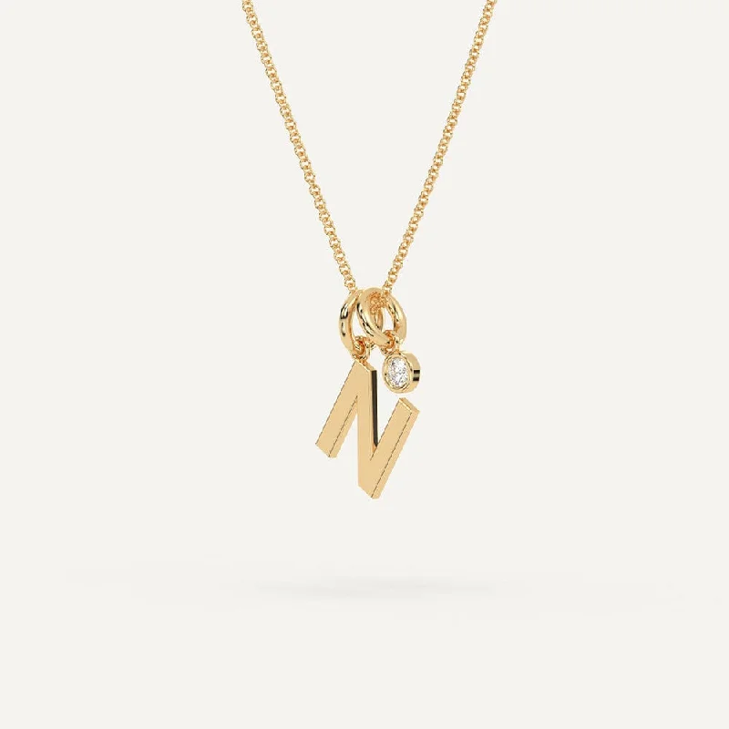 Luxury Jewelry Now At Special Promotional Rates Initial Letter N Necklace