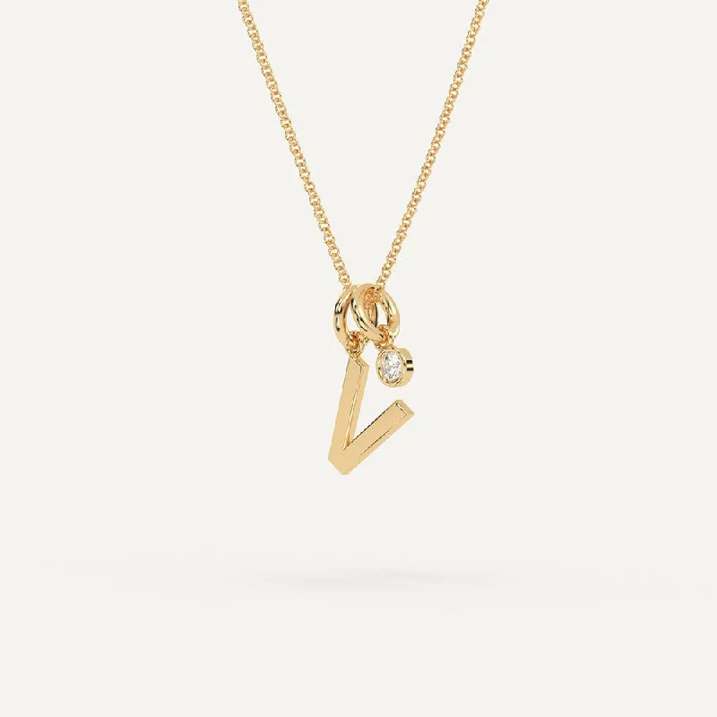 Elegant Designs, Unbeatable Discounts – Shop Jewelry Now Initial Letter V Necklace