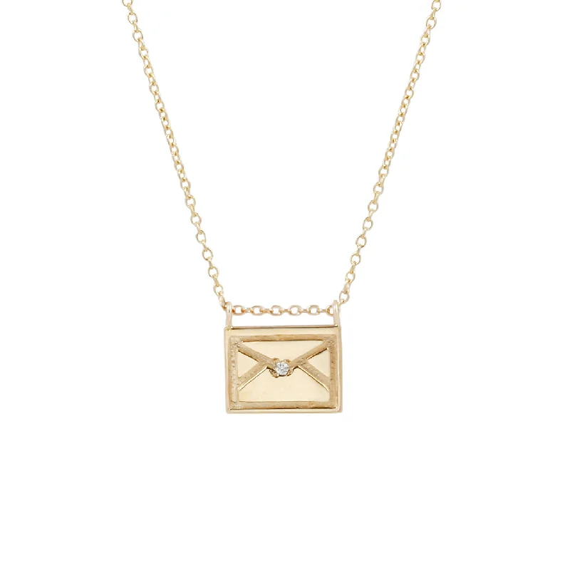 Luxury Handcrafted Jewelry For Elegant Looks Letter postcard charm necklace