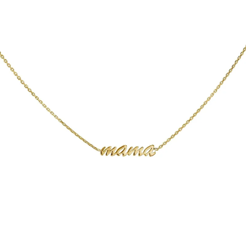Grab Your Dream Jewelry At The Lowest Prices "Mama" Necklace Solid 14k Gold Choker