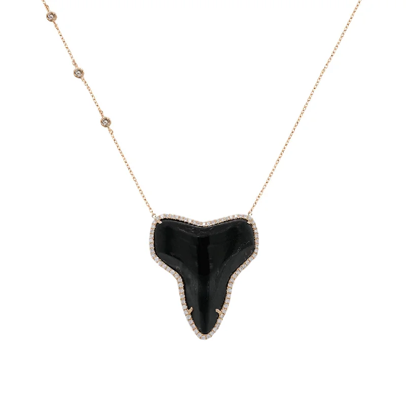 Stunning Jewelry Pieces At The Lowest Prices Ever Megalodon Shark Tooth Necklace | 3.6GMS .45CT