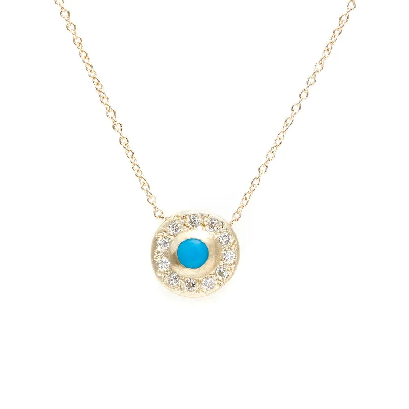 Limited-Stock Jewelry Sale – Once It's Gone, It's Gone Moon Halo Necklace-Turquoise