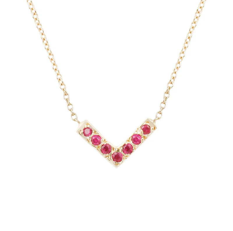 Huge Savings On Timeless Jewelry Collections Open Triangle Necklace-Ruby