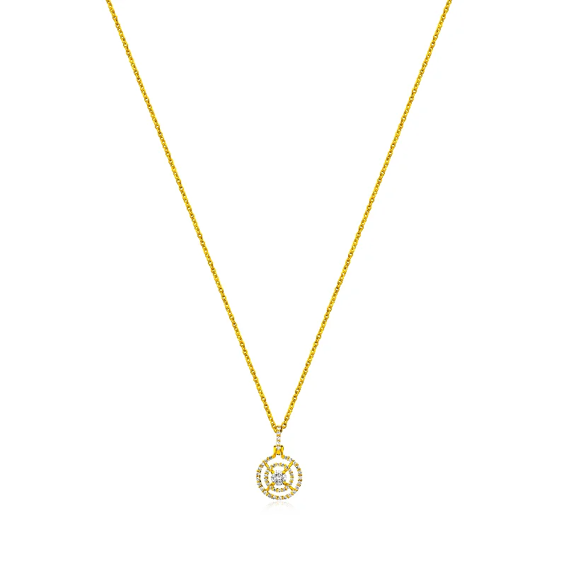 Exclusive Jewelry Bundles At Discounted Prices Orbit Natural Diamond Necklace IN 18K Gold