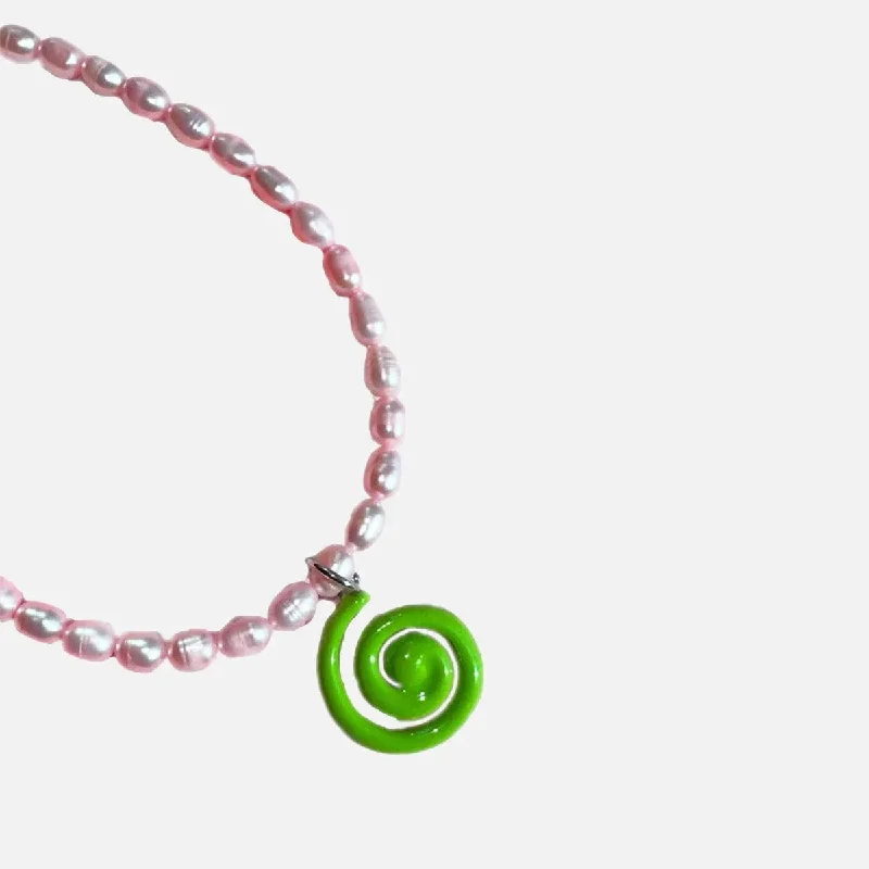 Elegant Jewelry, Affordable Luxury – Shop Now Super Swirl Pearl Necklace, Matcha