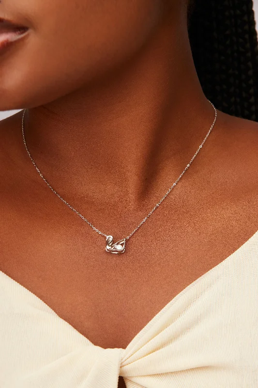 Best Jewelry Sale – Shop Exclusive Designs Now Swan Moissanite Necklace in 925 Sterling Silver