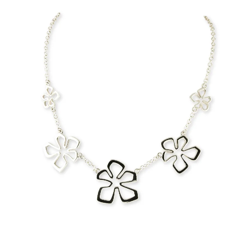 Trendy Minimalist Jewelry For Everyday Wear Tiki Flower Chain Necklace