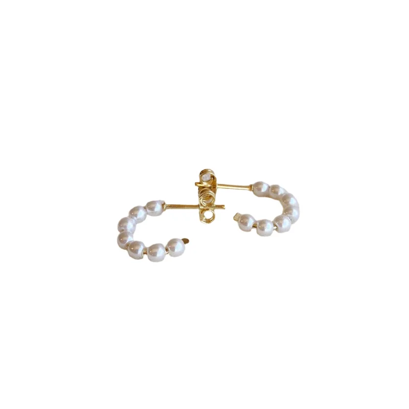 Limited-Stock Jewelry Sale – Once It's Gone, It's Gone Francine Gold Filled 15mm Pearl Bead Hoop Earrings