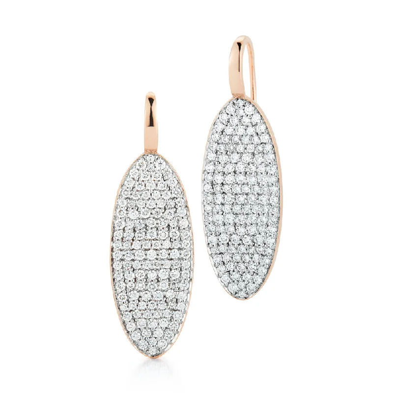 Huge Savings On Premium Jewelry Styles LYTTON 18K DIAMOND OVAL DROP EARRING