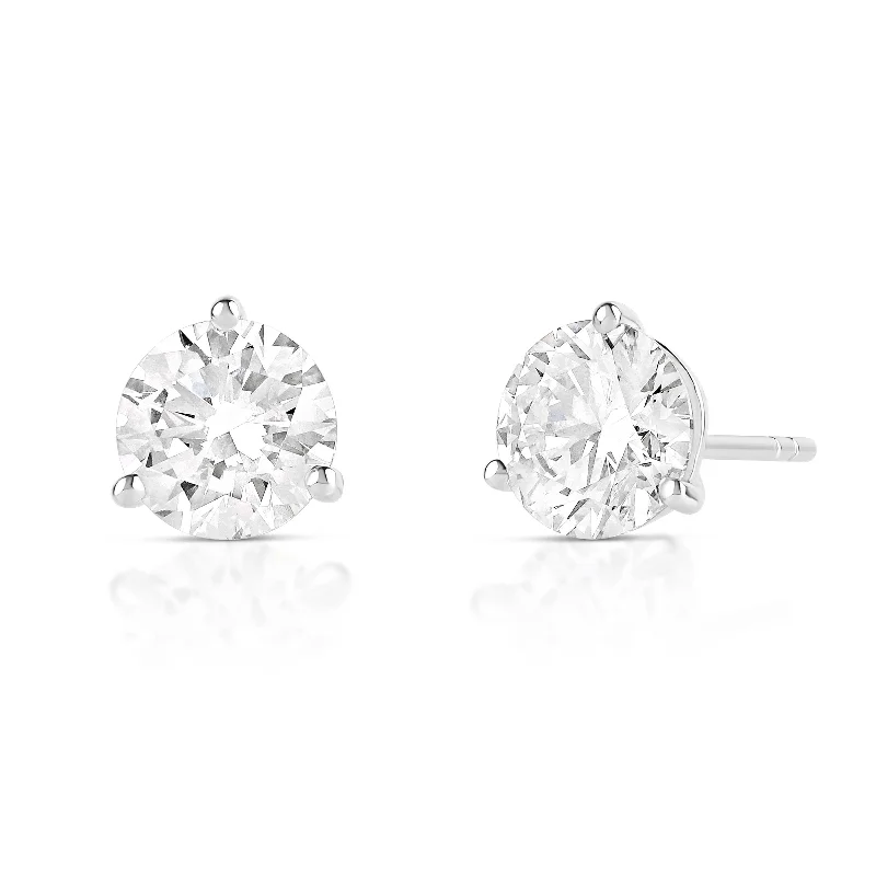Personalized Jewelry At Special Discount Rates 4ctw Lab Diamond Studs (PAIR) - IGI Certified