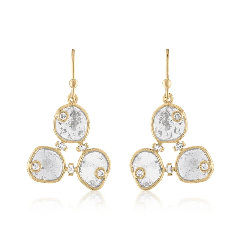 Special Deals On Handcrafted And Designer Jewelry ASTRA DIAMOND SLICE CLUSTER EARRINGS