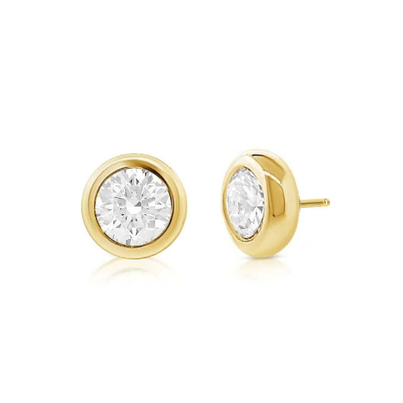 Accessorize For Less – Luxury Jewelry At Affordable Prices Bezel Set 2ctw Lab Diamond Studs (PAIR) - IGI Certified