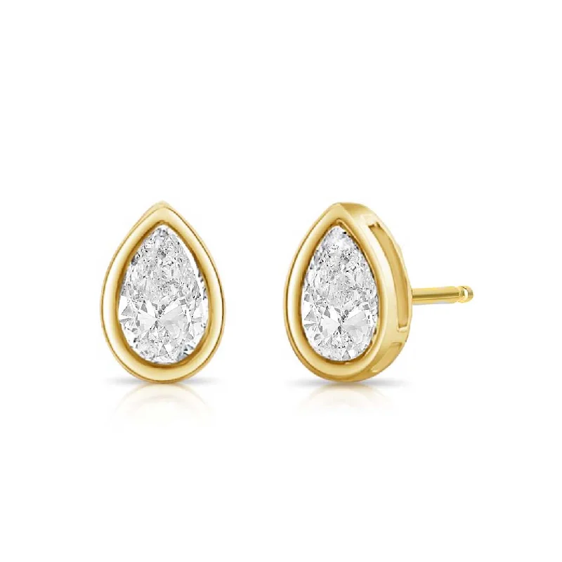 Shine In Style – Shop Jewelry Discounts Today Bezel Set 2ctw Pear Cut Lab Diamond Studs (PAIR) - IGI Certified