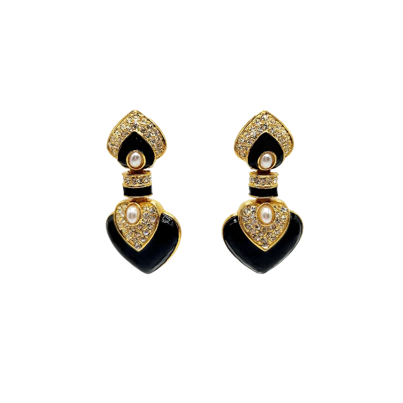 Shop High-Quality Jewelry At Jaw-Dropping Discounts Black Drop Heart Clip Earrings