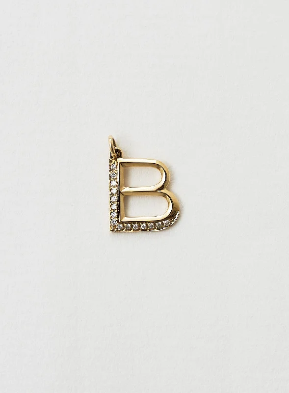 Shop Jewelry That Shines Without The High Price Diamond letter B 18K Gold Necklace or Pendant w. Diamond Shop Jewelry That Shines Without The High Price Diamond letter B 18K Gold Necklace or Pendant w. Diamond