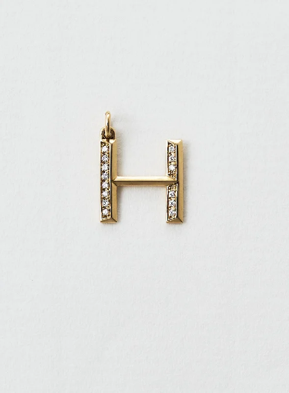 Exclusive Gemstone Jewelry At Special Prices Diamond Letter H 18K Gold Necklace or Pendant w. Diamond Exclusive Gemstone Jewelry At Special Prices Diamond Letter H 18K Gold Necklace or Pendant w. Diamond